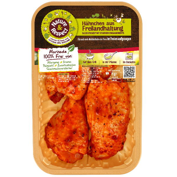 Hähnchen-oberschenkel x2 + Hähnchen-unterschenkel x2 – Paprika Chili