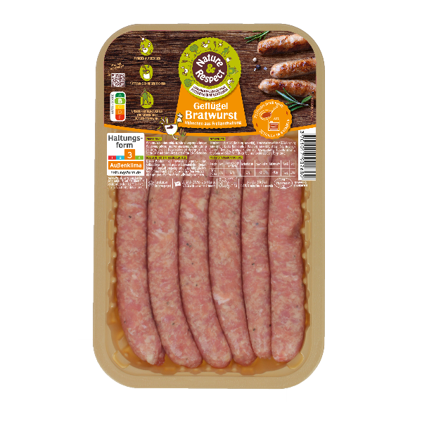 Geflügel Bratwurst - Natur