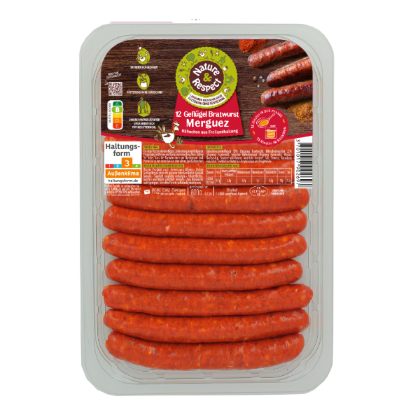 Hähnchen Bratwurst - Merguez 12 Stücke