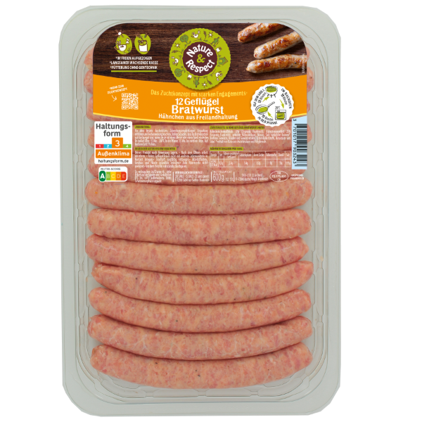 Hähnchen Bratwurst - Natur 12