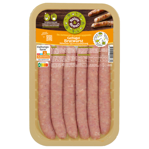 Geflügel Bratwurst - Natur