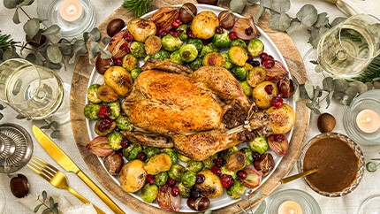 Weihnachtshähnchen mit Lebkuchen-Maronen-Füllung