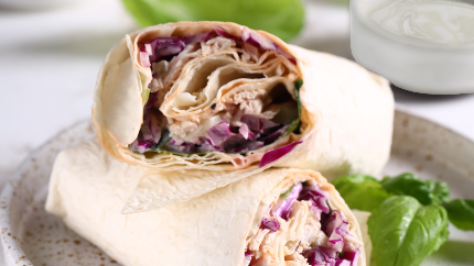 Free-range chicken shawarma